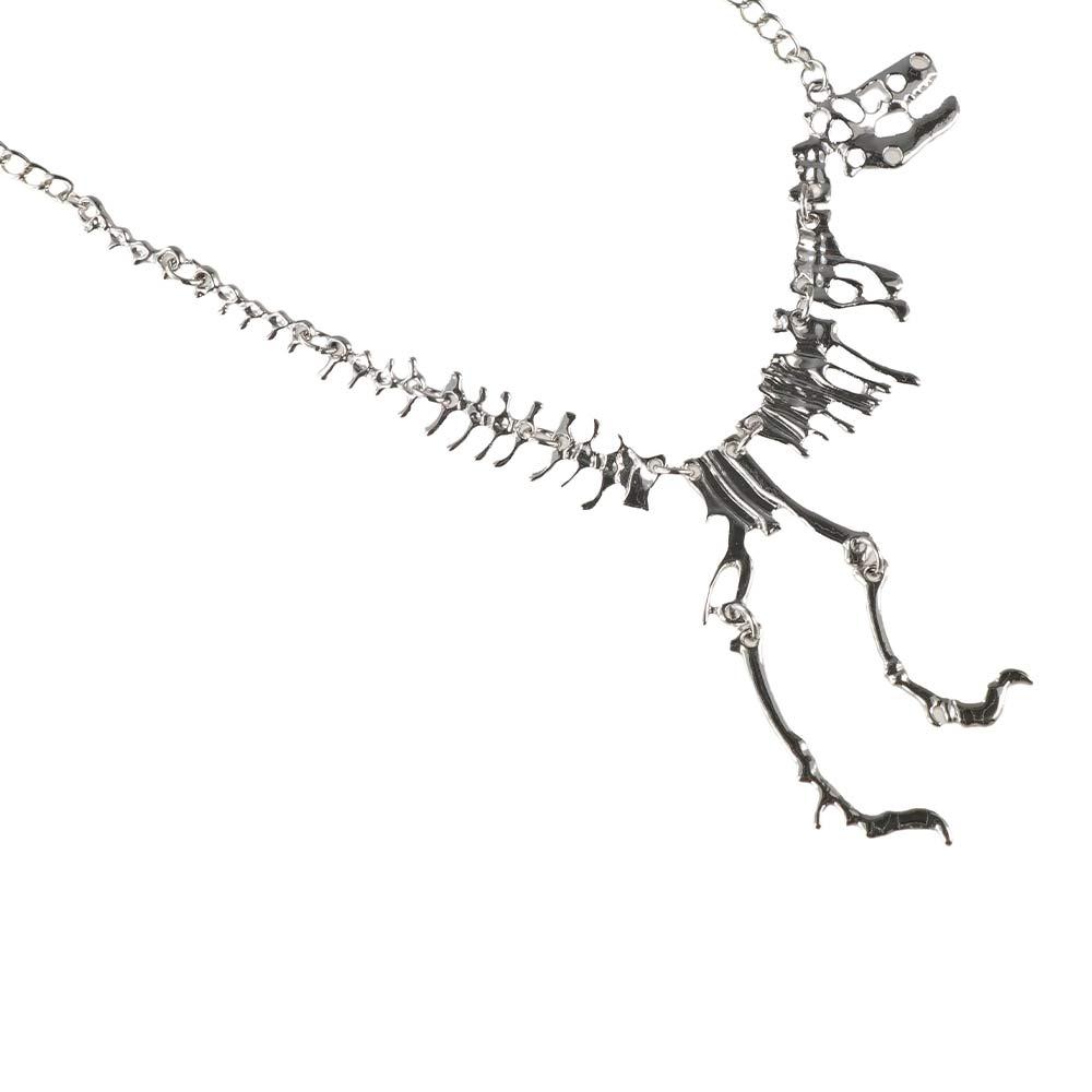 Punk Dinosaur Skeleton Necklace Goth Dragon Necklace Hip Hop Tyrannosaurus Chain Choker  Gift
