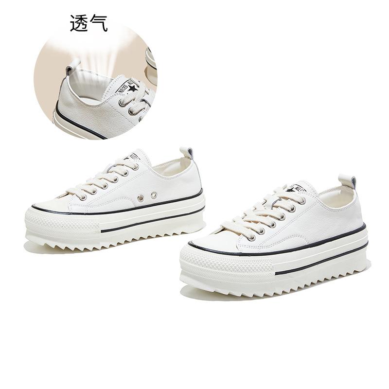 

Wulacao pigskin insole first layer cowhide little white shoes spring new casual versatile board shoes platform women s shoes 35 бежевый