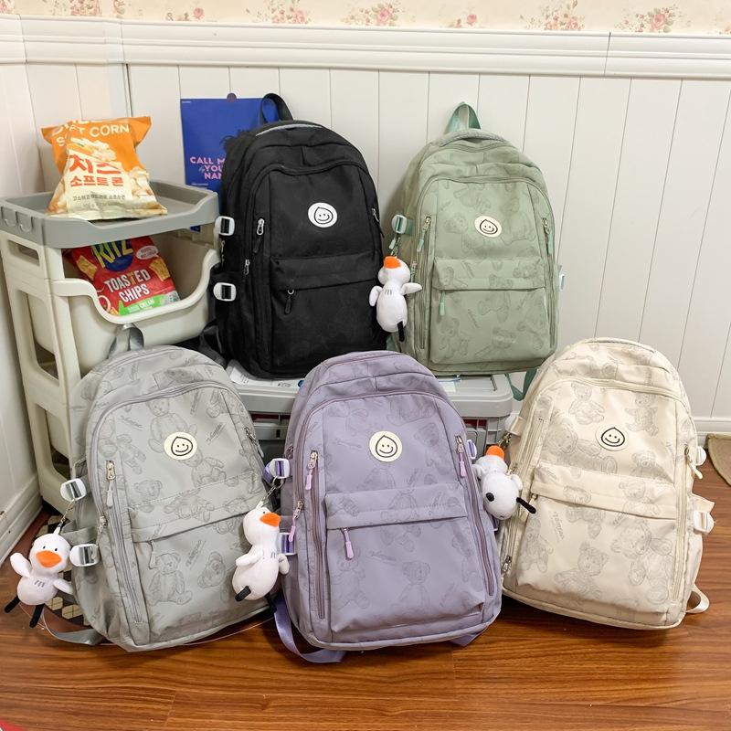 New schoolbag female college students lightweight weight backpack high junior high school students large capacity backpack