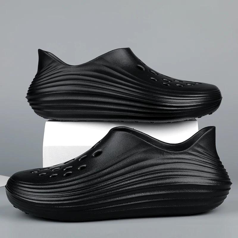 Summer Men Clogs Non-slip Thick-soled Casual Shoes Outerwear Beach Soft-soled Baotou Slippers Men's Slippers Sandals