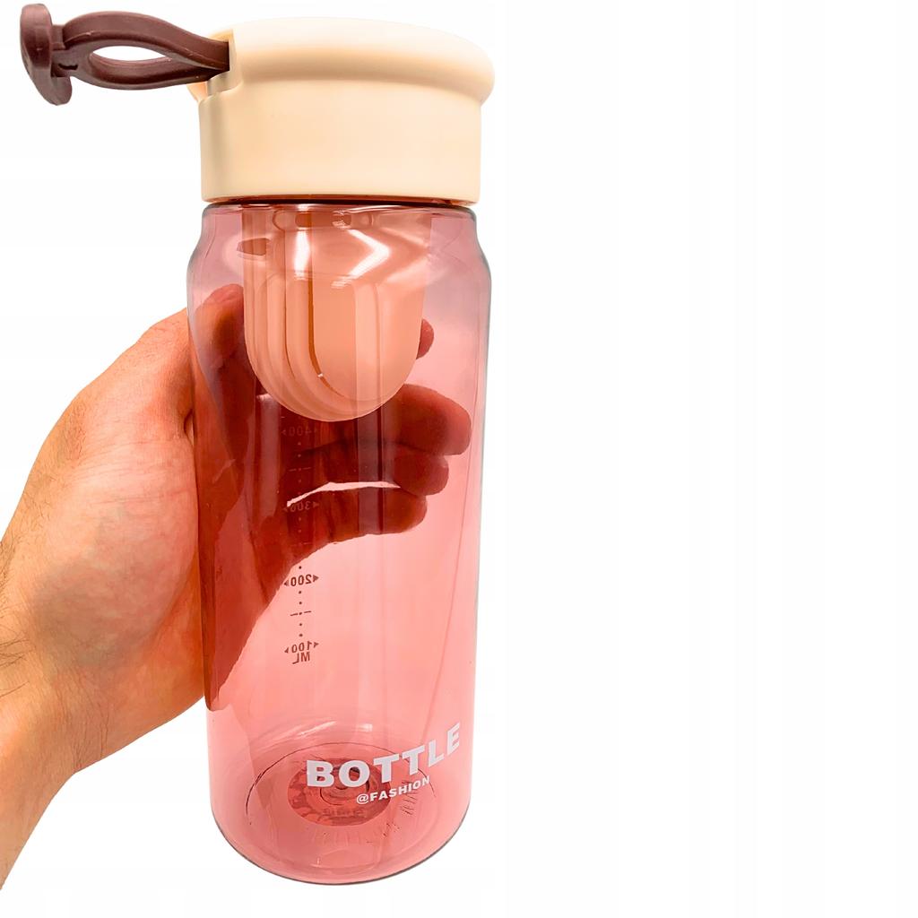 Durable Sports Water Bottle With Graduated Filter 650 Ml