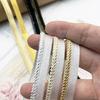 Largeur 10mm 50 Yards Cordon Passepoil Biais Bord Doré Argenté Blanc Ruban Biais Pour Patchwork Vêtement Couture Fabrication Garniture Fourniture