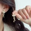 New Silver Needle Zircon Clover Wrapped Tassel Earrings Earrings Women's Premium Zircon Inlaid Versatile Ear Jewelry