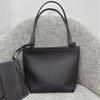 Geantă de mână tip tote pentru cumpărături, model lychee, piele naturală de vacă, geantă tip găleată, simplă, versatilă, portabilă, coș de legume, sub braț
