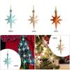 12 Pieces Christmas Star Ornaments Decorations Electroplating Holiday Party