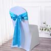 Elegant Chair Back Bow Tie Breathable Faux Silk and Stain Wedding Banquet Ribbon Chair Bands Party Supplies