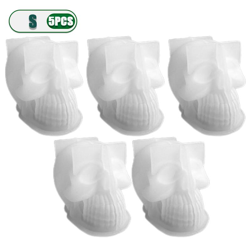 1-10PCSHalloween Skull Silicone Mold DIY Handmade Soap Candle Resin Mold Creative Horror Decor for Party Favor Crafting Supplies