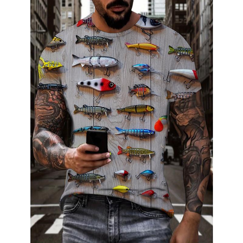 Fashion 3D Print Men Short Sleeve Round Neck T-Shirt Plus Size Tee Summer Casual Tshirts