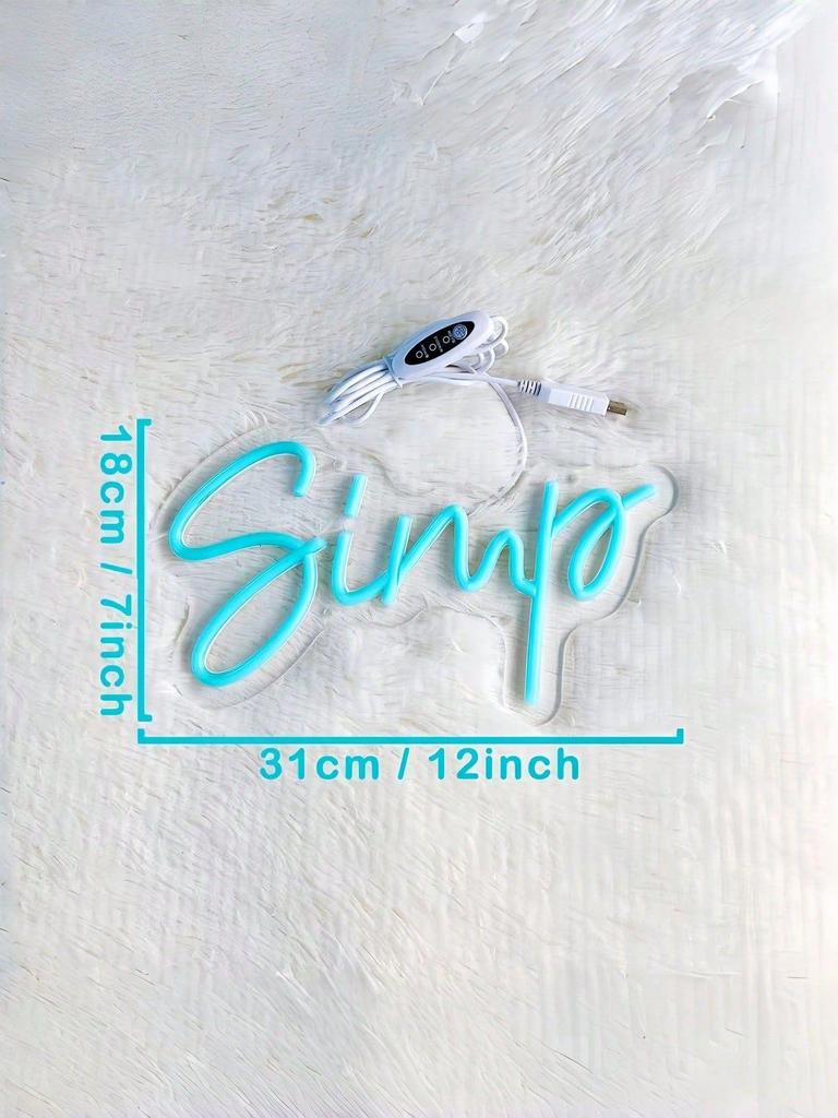 Multi-color LED Neon Light Signs: Transparent Acrylic Party Decor