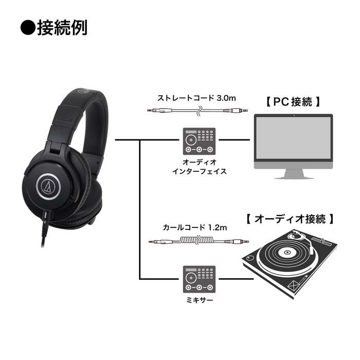 Audio-Technica Fones de Ouvido Monitor Profissionais ATH-M40x ATH-M40x Preto