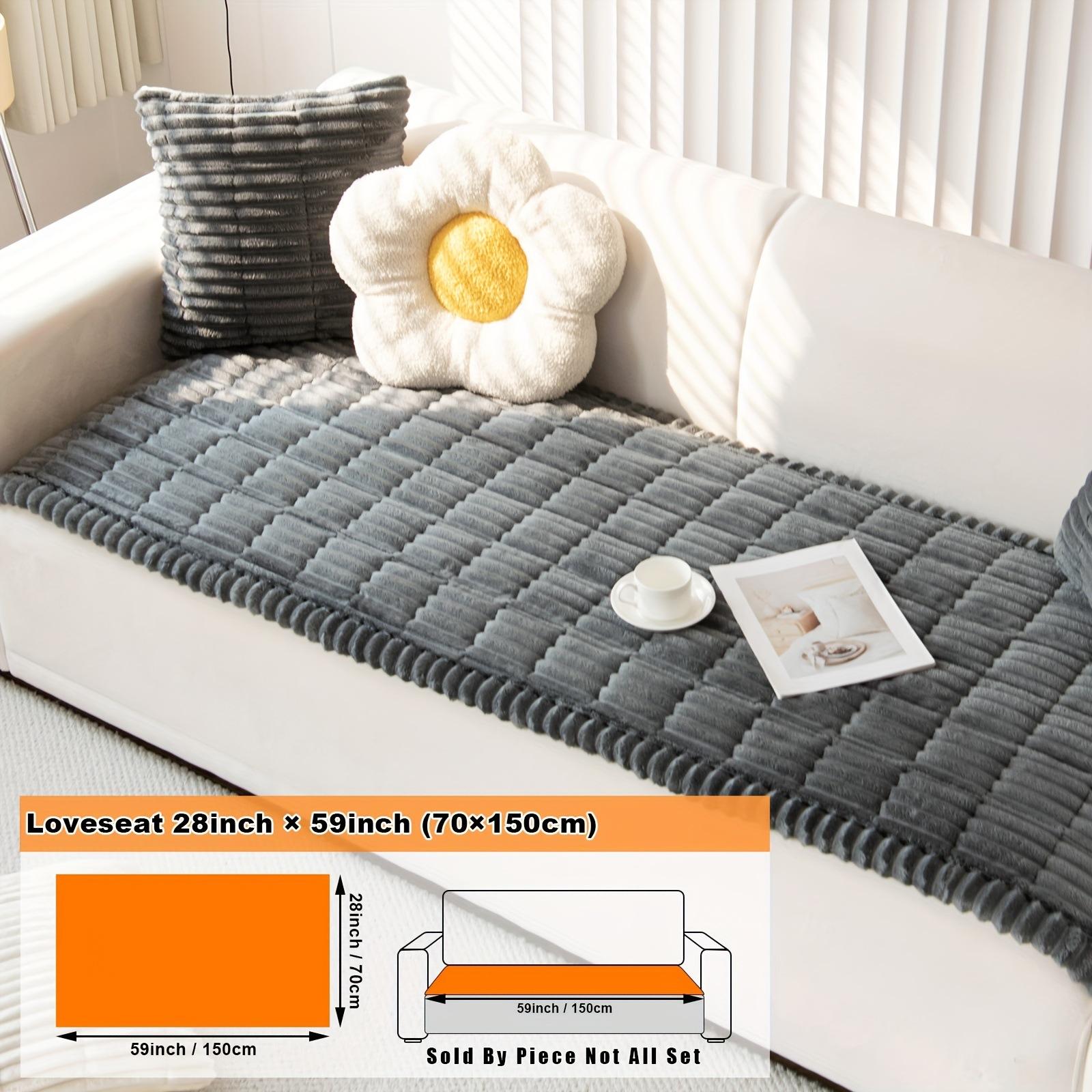 

Special Corduroy Straight Row Sofa Cushion New Autumn And Winter One-Piece Non-Slip Leather Sofa Seat Cushion Cover 70*70cm