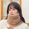 Women's Cotton Fleece Neck Warmer: Winter Scarf, Solid Color Gaiter, High Neck Protection, Windproof & Warm