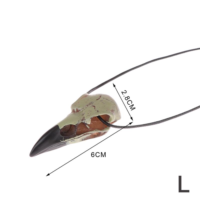 3D Goth Raven Skull Necklace Resin Replica Raven Crow Gothic Gift Halloween Raven Skull Necklace  Jewelry