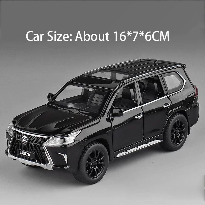 1:32 Scale LX570 X3M Car Model Toy Doors Opened Sound Light Models Pull Back Alloy Diecast Vehicle for Enthusiasts Surprise