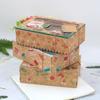 3/6/9/12pcs Kraft Paper Candy Boxes Merry Christmas Cookie Gift Box Clear Window Packaging Bag Party Favor New Year Decoration