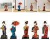 Asiatisk Staty 9 tum Prydnad Samlarfigur Japansk Kimono Geisha Docka för Entré Bokhylla Sovrum Bordsskåp