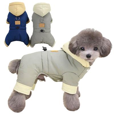 Verdickter warmer Hunde-Jumpsuit Winterhunde-Kleidung für Chihuahua Mantel Winddichte Welpen-Overalls Pudel-Jacke Haustierbekleidung