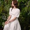 KELLY DONAHUE Wrinkle Low Tiered Dress White
