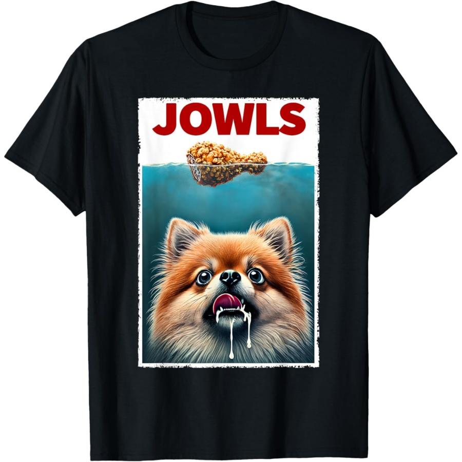 Funny Pomeranian and Fried Chicken Parody Jowls Dog Lover T-Shirt for Men Women Kids XXXXXL чёрный