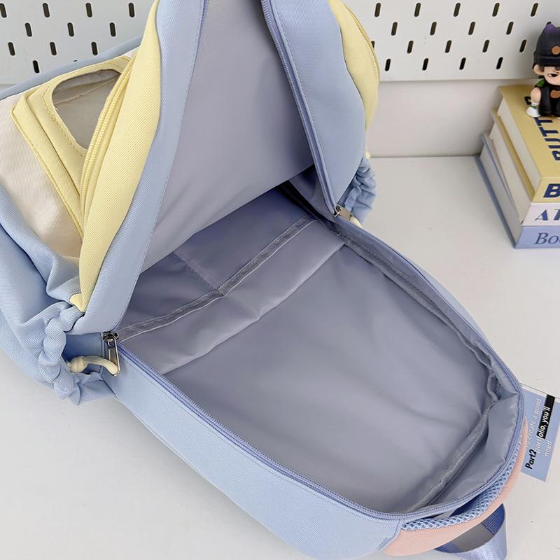 Schoolbag Soft Sister Small Fresh Schoolbag Korean College Style Backpack Multi-compartment Design Sense Female Junior High School Student Travel 