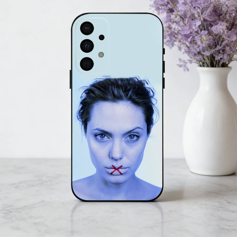 Bold A-Angelina J-Jolie Actress Phone Case For Samsung Galaxy A73,A72,A71,A70,A53,A52,A51,Others Soft Black Cover