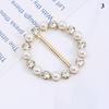 1Pcs Pearl Rhinestone Clothing Corner Knot Buckle Waist Buckle Silk Scarf Clothes T-Shirt Shirt Hem Buckle Luxury Decorative