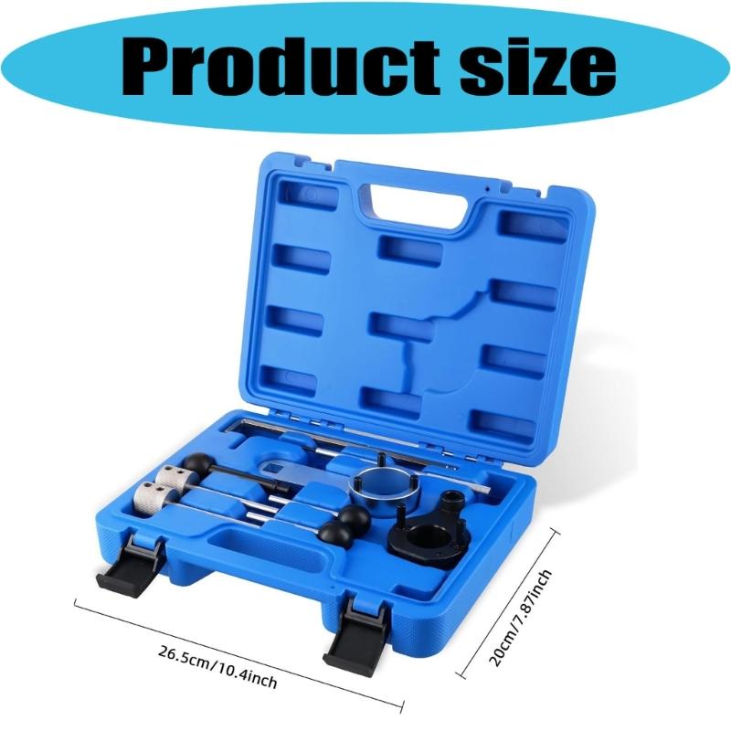 Camshaft Timing Belt Alignment Kit with Locking Fixtures, Steel Components and Carry Case for 1.9 1.6 2 Liter Common Rail Service Work