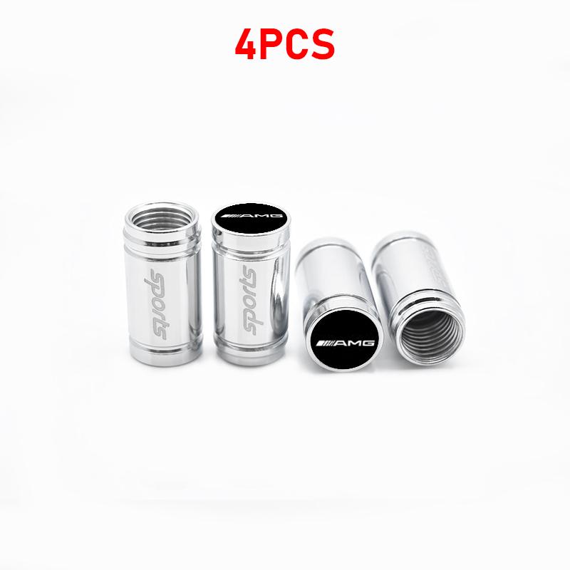 4Pc Car Wheel Tire Valve Caps Air Stem Tyre Plug Accessories For Mercedes-Benz W203 W204 W205 W212 W213 W166 W167 W176 W177 W223