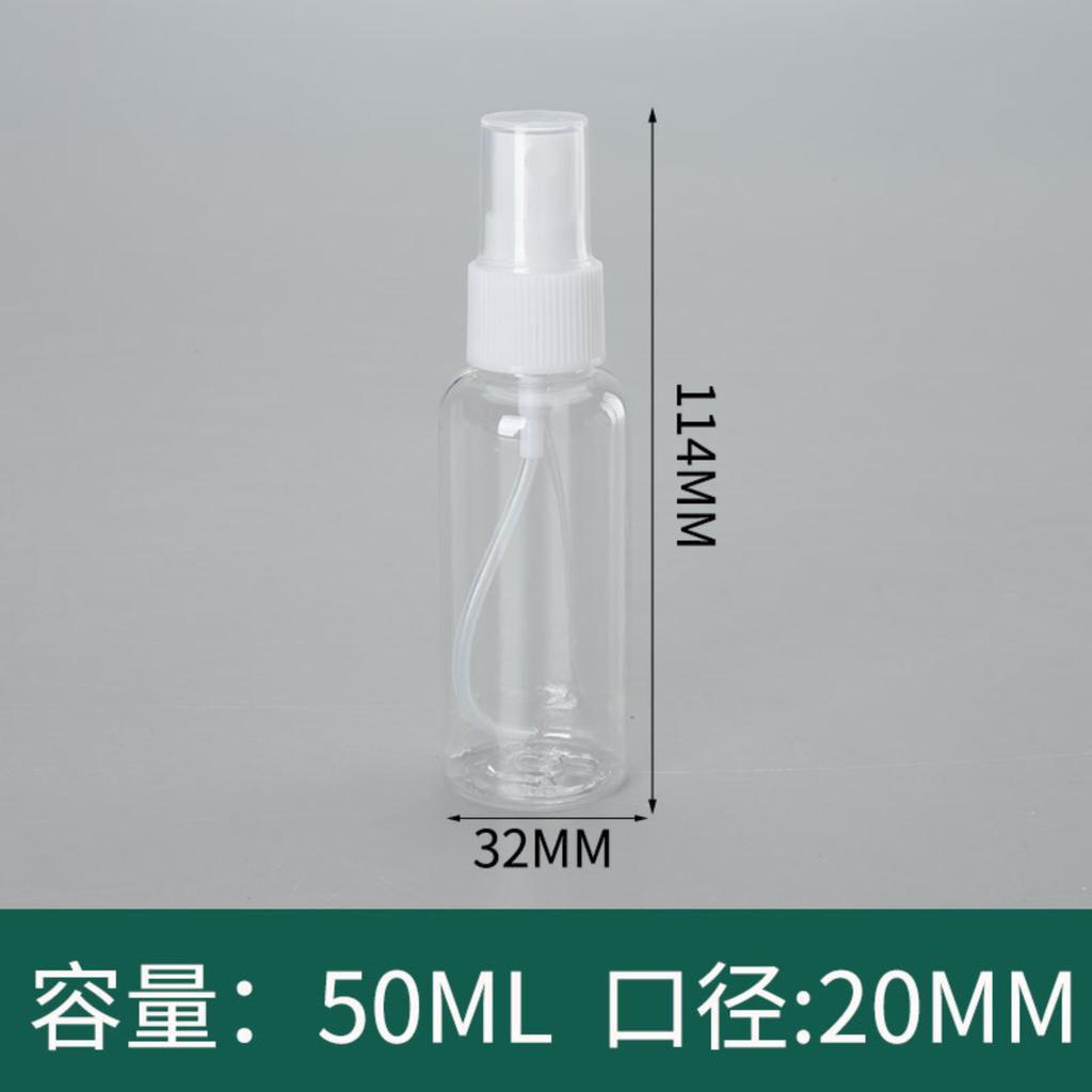 Transparent Spray Bottle 30ml/0ml Fine Mist Sprayer Refill Portable PET Plastic 100ml Press-Actuated Spray Bottle