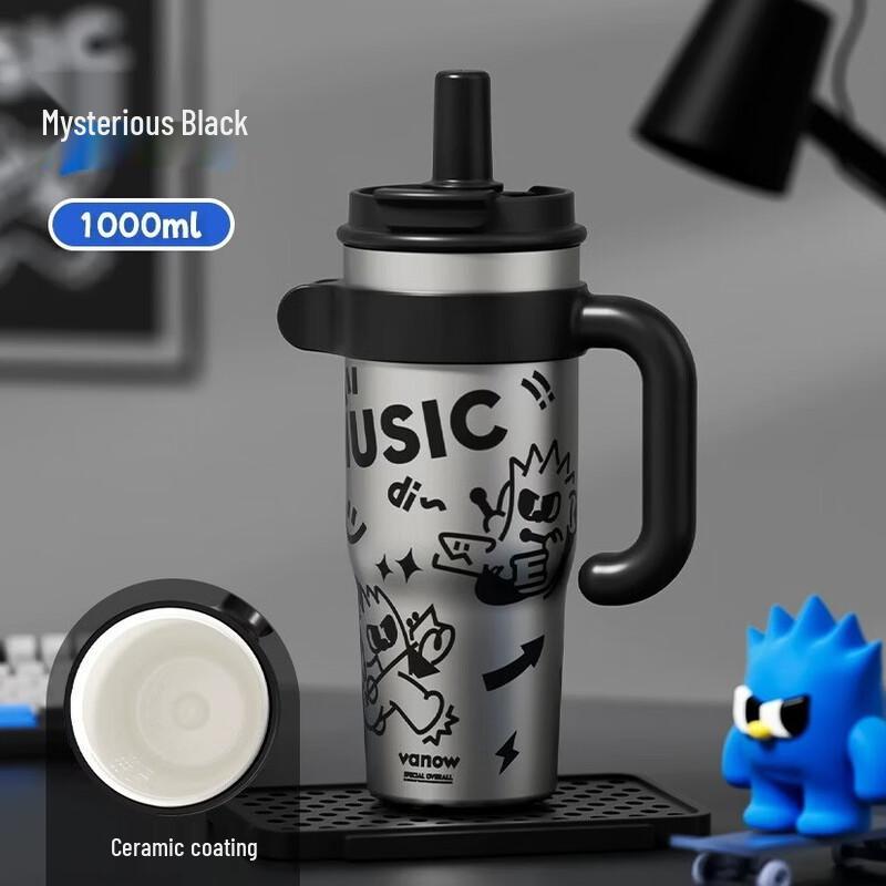 Vanow 2025 Large Capacity Insulated Water Bottle with Ceramic Liner