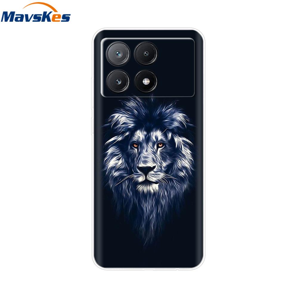 For Xiaomi Poco X6 Pro Case TPU Soft Painted Phone Cases For Xiomi Poco X6 PocoX6 Pro 5G Silicone Cover Flower Fundas Protective