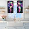 2pcs Colorful Ink Splash Gamepad Curtains   Sunshade and Privacy-protecting Pole-type Curtains