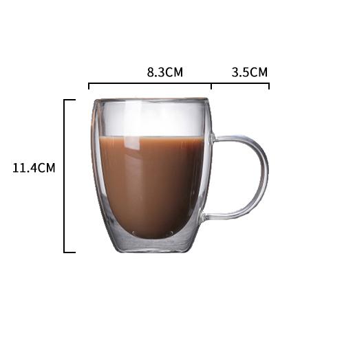 Heat Resistant Transparent Glass Cup for Espresso Coffee Milk Whiskey Tea Beer Double Mug Cocktail Vodka Wine Creative Drinkware
