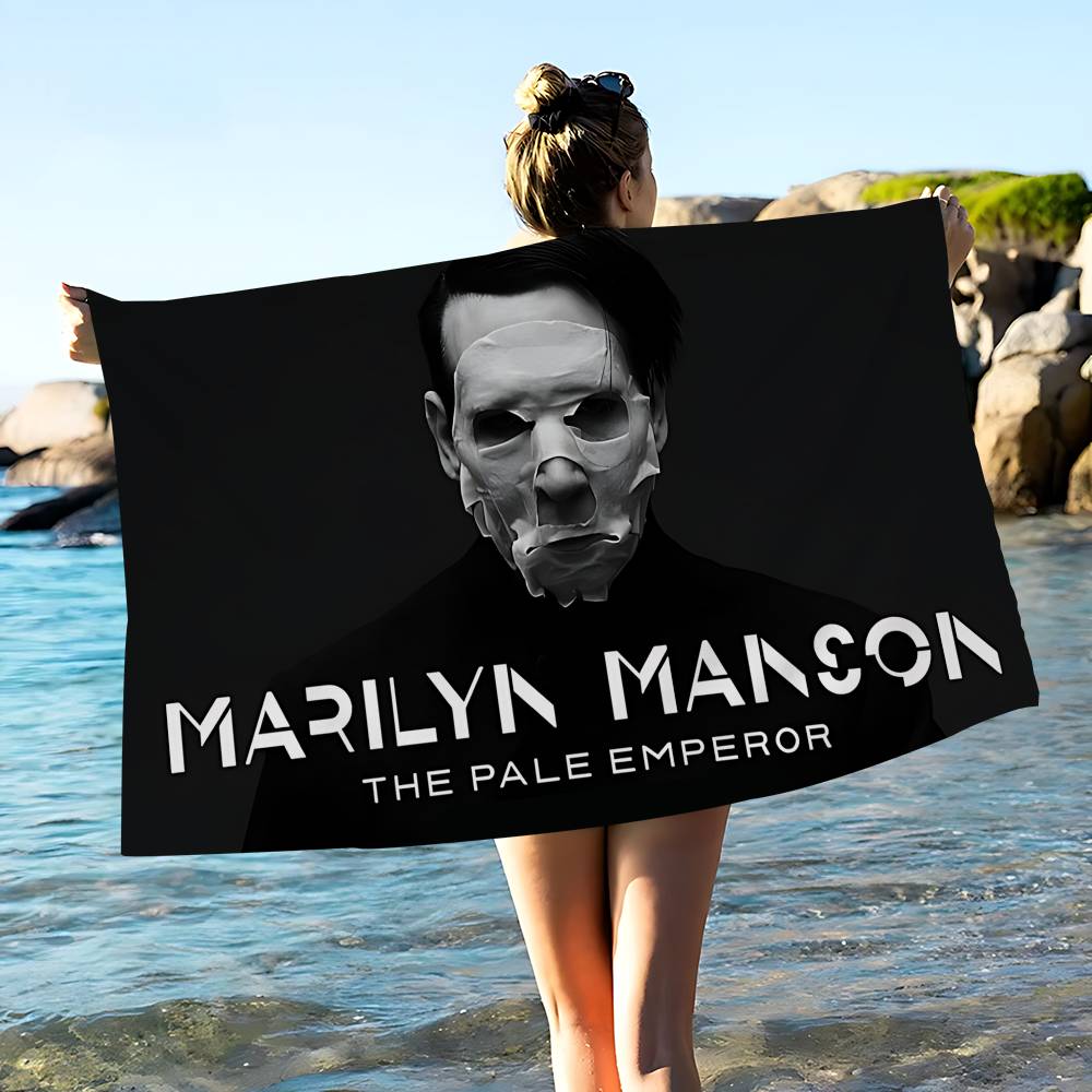 Rock Band M-Marilyn M-Manson Big Microfiber Beach Towels Quick Dry Towel Sand Beach Towels Pool Towel for Travel Swim Pool Yoga