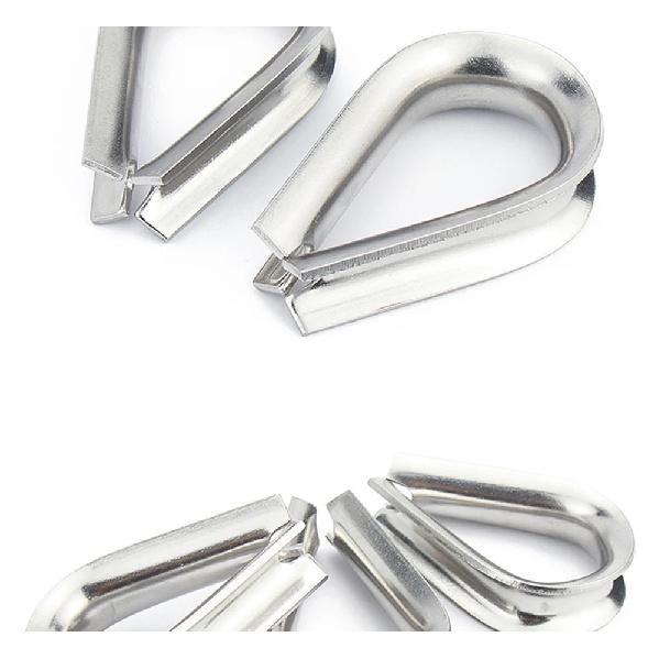 M2 M3 M4 M5-M6-M8-M10 304 Stainless Steel Cable Wire Rope Protective Sleeve  Chicke Riggingn Heart Ring Fixing Workpiece