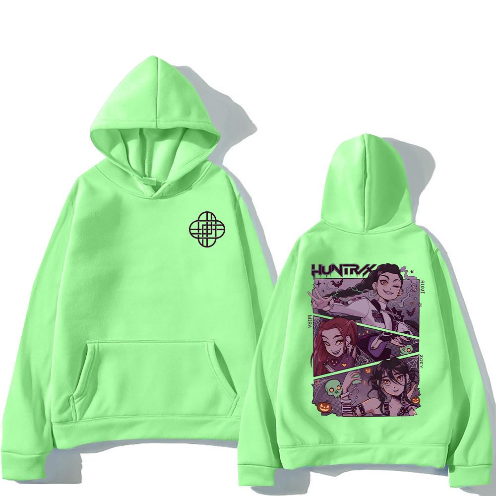 Halloween Kpop Demon Hunters Hoodies Hot Film Graphic Hoodies Men Women Fashion Clothing Pullover Loose Harajuku Top Streetwear