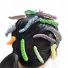 2025+ Scary Artificial Caterpillars Props Halloween Scary Caterpillars Hairpin Prank Prank Tool Handmade Decoration