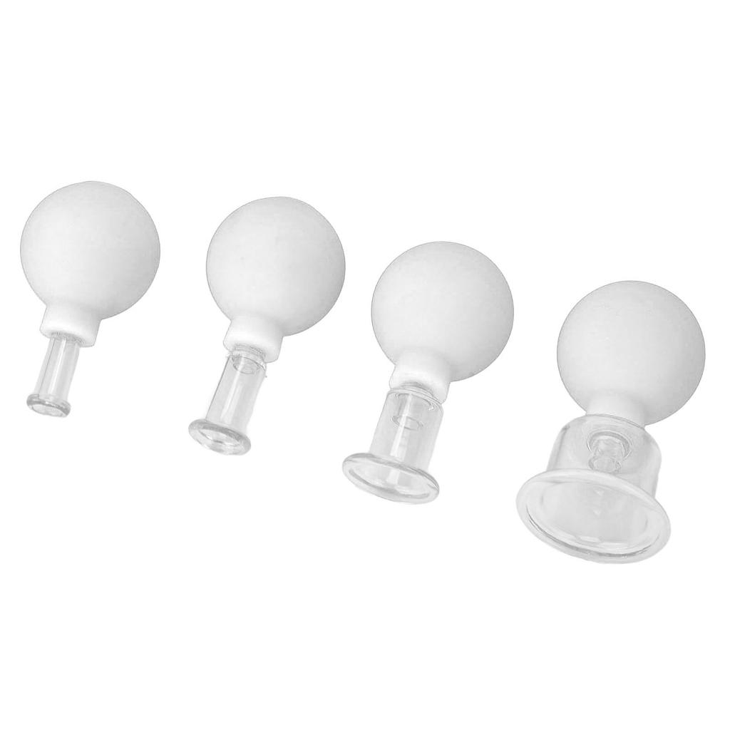 Vacuum Cupping Kit Remove Dampness Massage Broken Resistant Improve Blood Circulation Cupping Set White