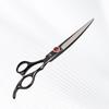 Professional Pet Grooming Scissors Set Dogs Cats Stainless Steel 7 Inch Flat Tooth Curved Tip With Comb Cloth Case