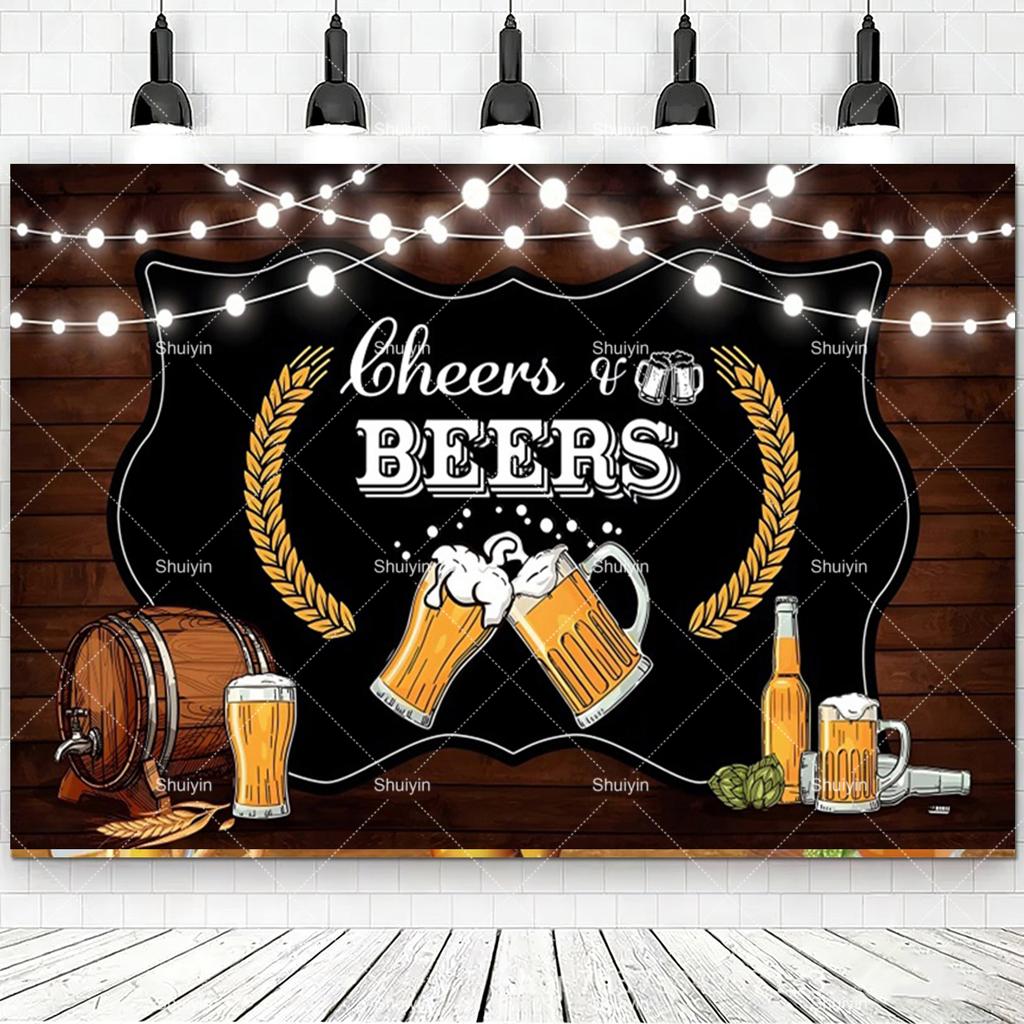 Whisky Cigarre Vintage Bois Fond Photographie Anniversaire Homme Décorations Fournitures de Fête Style Été Bar Décor Mural Rideau