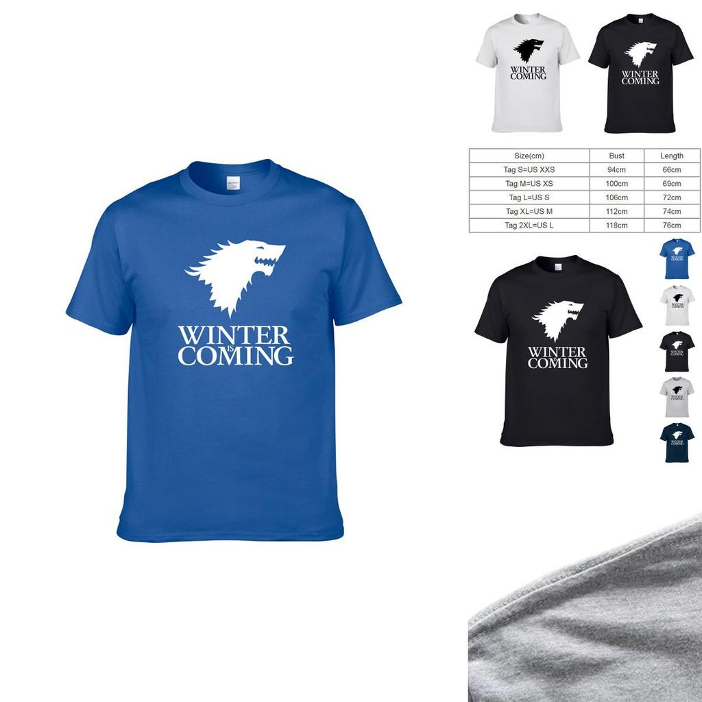 Game Of Thrones Ice Wolf Men Unisex Short Sleeve Casual T Shirt For All Seasons