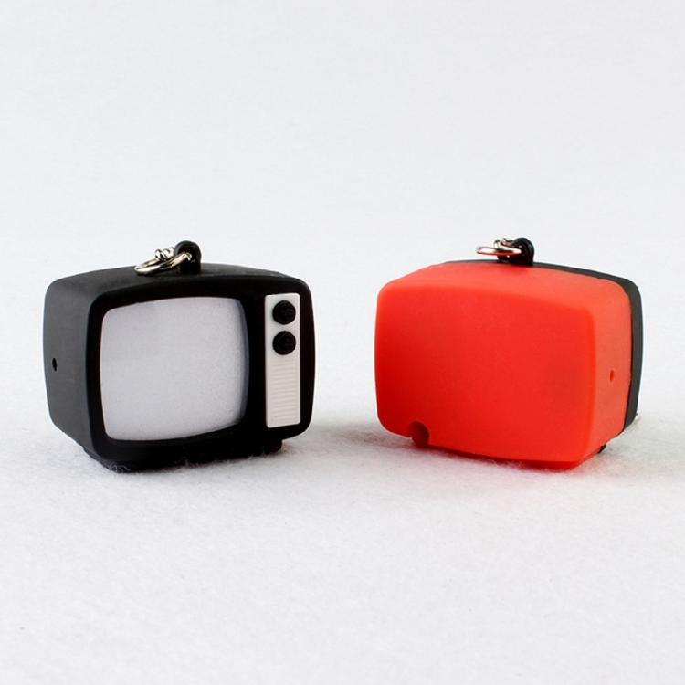 Retro Television Shaped LED Light Keychain Featuring Sound for Night Assistance and Interactive Play