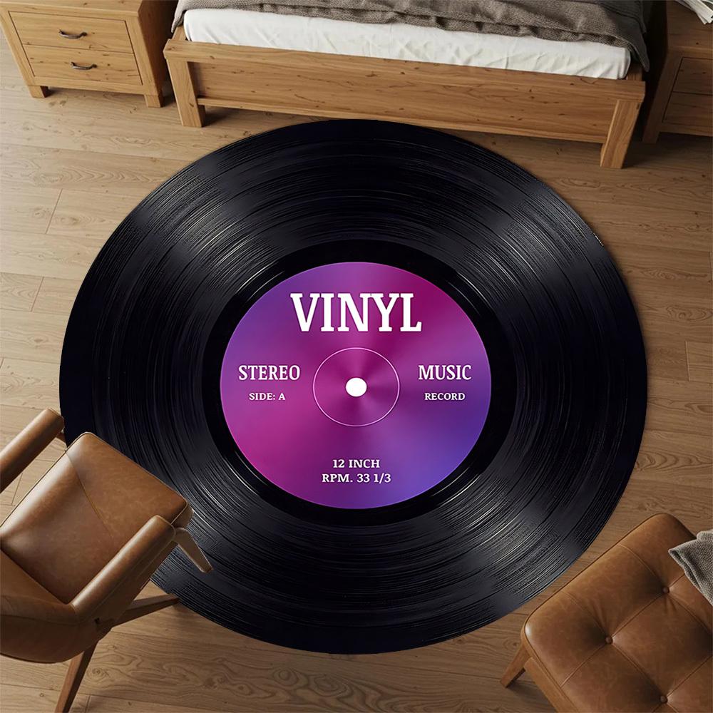 1 szt. Okrągła mata na krzesło z płyty winylowej Dywanik - Antypoślizgowa mata podłogowa do biura, sypialni i wystroju wnętrz c1125135