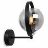 MODERN GLASS WALL LAMP GRAPHITE RING