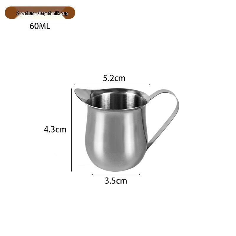 

Мерная чашка из нержавеющей стали в форме барабана для молока и эспрессо для латте-арта Stainless Steel