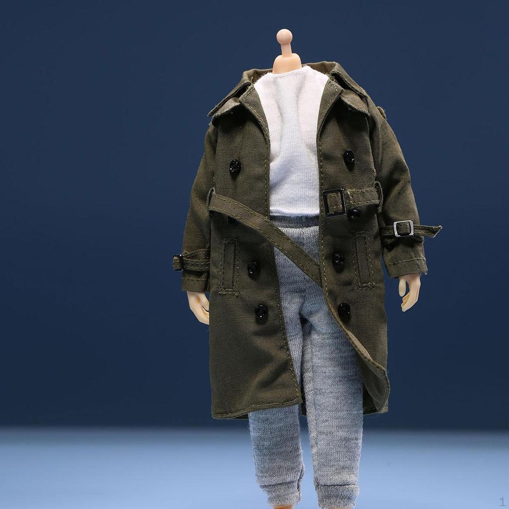 1/ Figure Trench Coat 15 Cm (6 Inches) Male/Female Clothing Miniature Clothes Doll