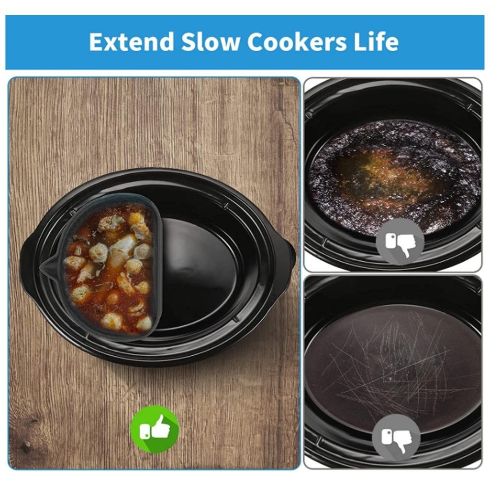 2PCS Food Grade Slow Cooker Pad Non-Stick Slow Cooker Liner Slow Cooker Divider Liner Restaurant