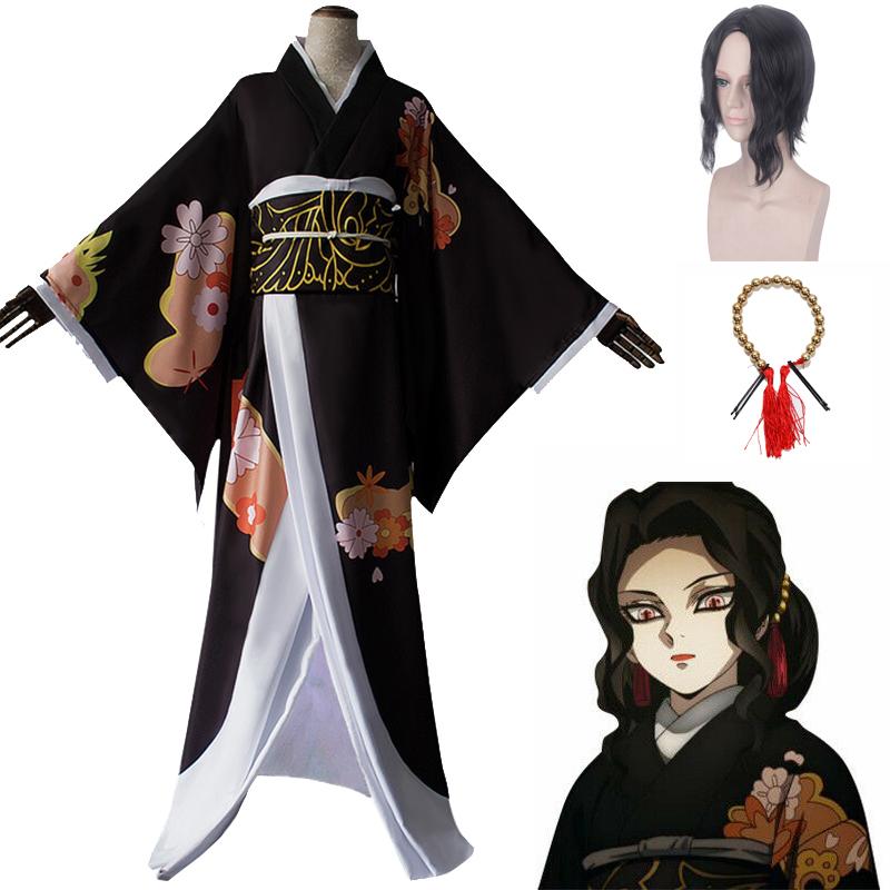 No Demon Slayerkimetsu Yaiba Kibutsuji Muzan Cosplay Costume Kimono Halloween