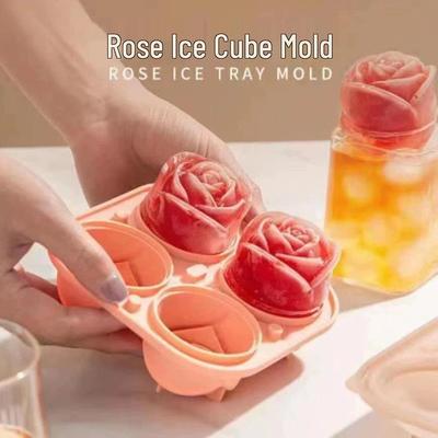 Rose Silicone Ice Ball Mold: Food-Grade DIY Ice Cube Tray for Whiskey