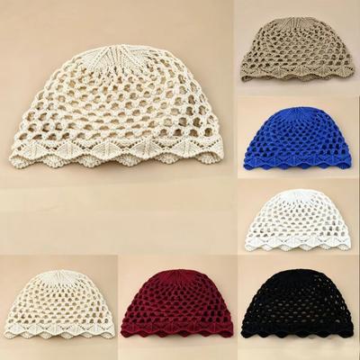 Verstellbare Hohlstrickmütze Mesh-Strickmütze mit Aussparungen Neue Häkelstrickmütze Outdoor